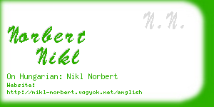 norbert nikl business card